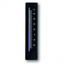 TFA BINNEN / BUITENTHERMOMETER ANALOOG - KUNSTSTOF, METAAL RELIÃ«F - ZWART ( STUK(S) )