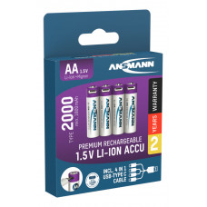 RECHARGEABLE BATTERY LI-ION LI-ION ACCU MIGNON AA 2000 MAH