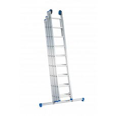 SCHUIFLADDER / 4 X 8, STAB4124, GEVELROLLEN !!OPBERGLENGTE 237CM!!