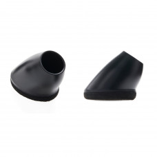 STOELPOOTDOP MET VILT FINN OVAAL SCHUIN 45 X 30 MM ZWART 8 ST