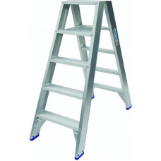 DUBBELE TRAPLADDER / 2 X 5 TREDEN