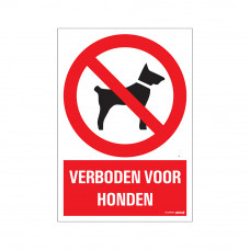 BORD VERBODEN VOOR HONDEN 230X330 MM