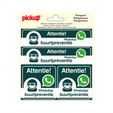 STICKER WHATSAPP BUURTPREVENTIE 150X150 MM 4 OP 1