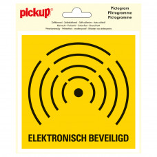 STICKER ELEKTRONISCH BEVEILIGD 150X150 MM