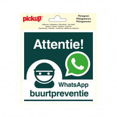 STICKER WHATSAPP BUURTPREVENTIE 150X150 MM