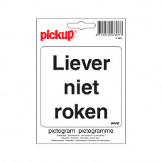 STICKER LIEVER NIET ROKEN 100X100 MM