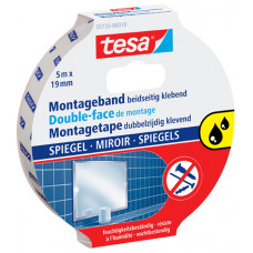 TESA MONTAGETAPE SPIEGELS 5M:19MM 5 19 TRANSPARANT