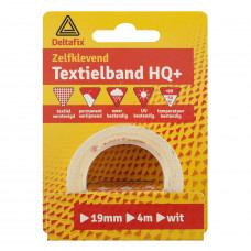 WATERVAST TEXTIELBAND WIT 4 M 19 MM