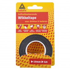 WIKKEL-TAPE (ZELFVULCA.) ZWART 4 M 19 MM