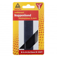 NOPPEN STRIPS ZWART 70 X 25MM 2 ST.