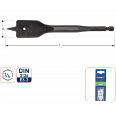 SPEEDBOOR, HEAVY-DUTY, 1/4'' BIT-AANSLUITING, ø10