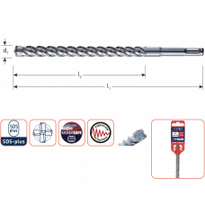 HAMERBOOR SDS+ QUATTRO-X ø25,0X200/250