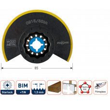 OS 15/85BIT STARLOCK SEGMENTZAAGBLAD MULTI-MATERIAAL ø85